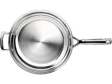 Le Creuset Magnetik Koekenpan - 28 cm - Tri-ply RVS - Zilver, Verzenden, Zo goed als nieuw