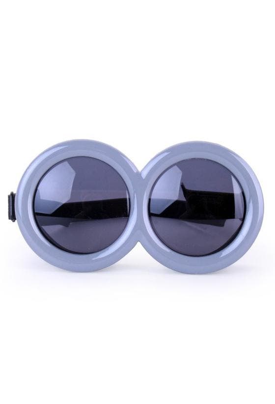 KIMU® Goggles Grijs Zonnebril Grijze Bril Donkere Glazen Ela, Kinderen en Baby's, Carnavalskleding en Verkleedspullen, Nieuw, Ophalen of Verzenden