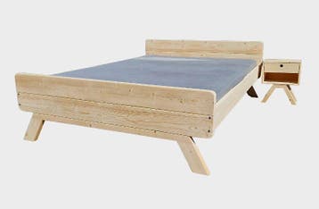 houten bed VINTAGE 120x190 t/m 180x220cm, Huis en Inrichting, Slaapkamer | Bedden, Nieuw, Tweepersoons