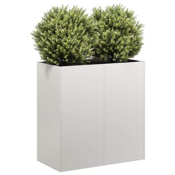 vidaXL Plantenbak 80x40x80 cm roestvrij staal, Verzenden, Nieuw, Metaal