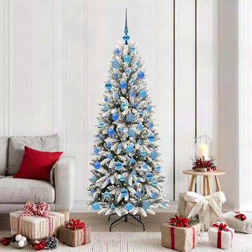 vidaXL Kunstkerstboom Wit 180 cm PVC en Plastic en Staal en, Verzenden, Nieuw