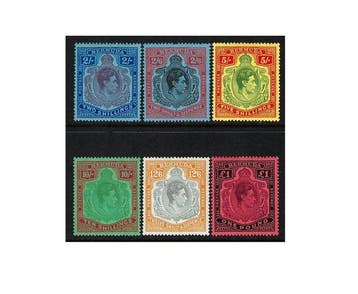 Bermuda 1938 - Koning George VI tot £1, Gestempeld
