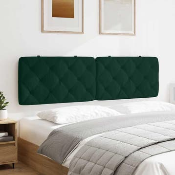 vidaXL Hoofdbordkussen 180 cm fluweel donkergroen, Verzenden, Nieuw, Groen, Stof