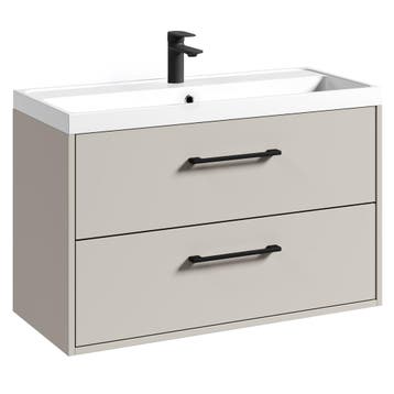 Badkamermeubel Florence 01 80 x 40 cm – Beige, Huis en Inrichting, Badkamer | Badkamermeubels, Verzenden, Nieuw, Wastafelkast