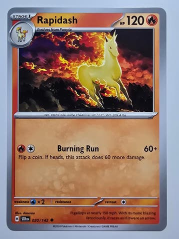 RAPIDASH (STELLAR CROWN 020/142) (TRADING CARD), Verzenden, Gebruikt