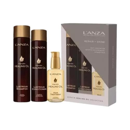 L'Anza Keratin Healing Oil Repair &amp; Shine Set, Sieraden, Tassen en Uiterlijk, Uiterlijk | Haarverzorging, Nieuw, Verzenden