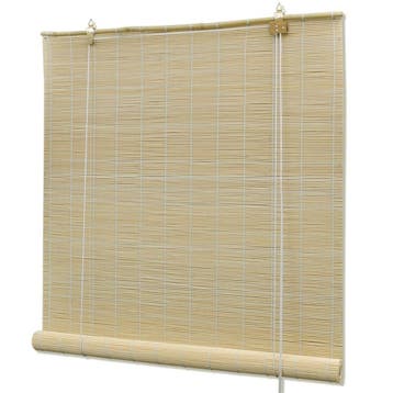 Sfeervol bamboe rolgordijn (vitrage) - 45% retourkorting, Ophalen of Verzenden, Zo goed als nieuw, Beige