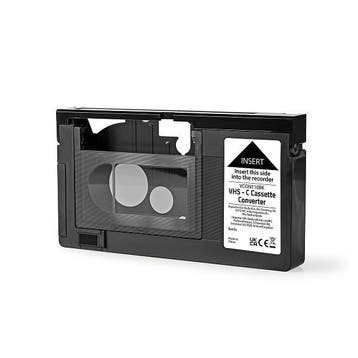 VHS-C naar VHS converter | Nedis | Zwart (Plug and play), Verzenden, Nieuw