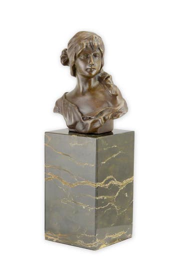 BRONZEN BEELD VAN EEN VROUW BUSTE (Beeldjes - Decoratie), Verzenden, Nieuw
