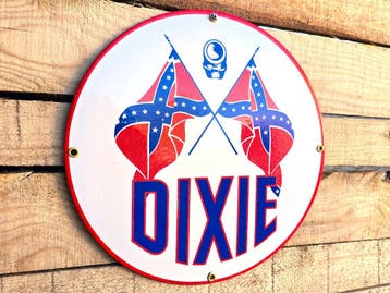 Dixie confederate flags vintage emaille bord, Verzamelen, Merken en Reclamevoorwerpen, Verzenden, Nieuw