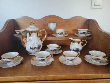 Bavaria - Koffieservies voor 8 (18) - Biscuit porselein, Antiek en Kunst