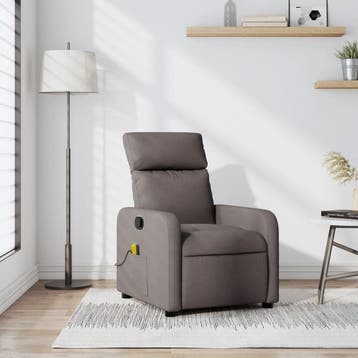 Verstelbare Fauteuil Taupe | 35% Korting - Retourdeal, Overige materialen, 75 tot 100 cm, Ophalen of Verzenden, Zo goed als nieuw