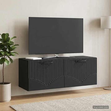 vidaXL Wandbeugel TV-kast Zwart 78,5 x 31 x 30 cm Bewerkt, Minder dan 50 cm, Verzenden, Nieuw, Minder dan 100 cm