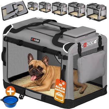 Hondentransportbox Grijs M 60x40x44cm (Huisdieren), Dieren en Toebehoren, Verzenden, Nieuw