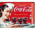 Coca-Cola pause and refresh reclamebord, Verzamelen, Verzenden, Nieuw
