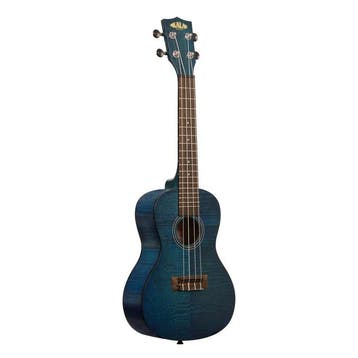 Kala Concert Exotic Mahogany Blue Ukulele met tas, Verzenden, Nieuw