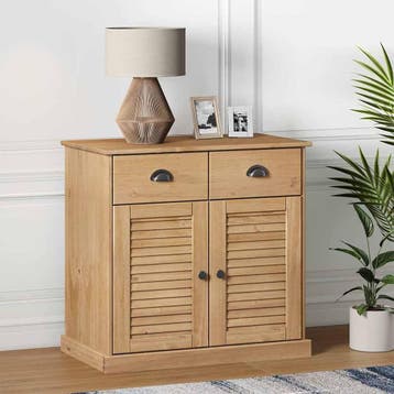vidaXL Dressoir met lades VIGO 78x40x75 cm massief, Huis en Inrichting, Kasten | Dressoirs, Verzenden, Nieuw, 50 tot 100 cm, Grenenhout