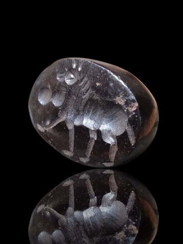 Sasanian Intaglio Horse Bloodstone Bead Pendant (Zonder