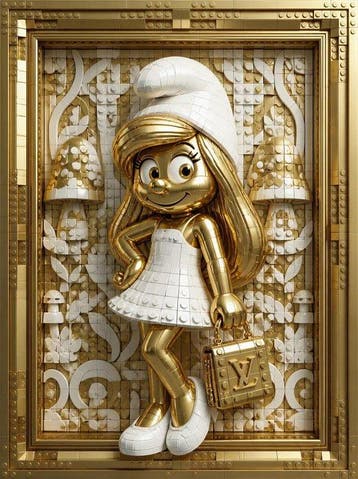 Maison Dart - Golden Smurfette Couture, Nieuw