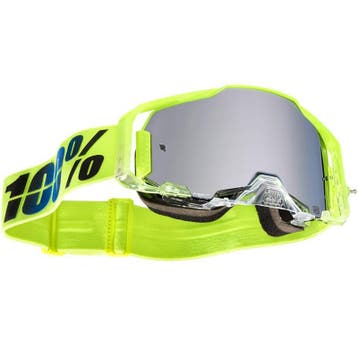 100% Armega Crossbril - Fluo Geel / Blauw - SALE, Verzenden, Nieuw met kaartje, Motorcrosskleding