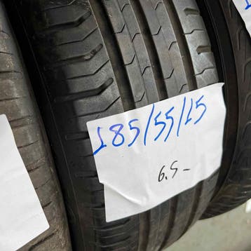 2 x Continental EcoContact 5 185-55-15 Zomerbanden 6,5mm, Auto-onderdelen, Gebruikt, 15 inch, Band(en), Personenwagen