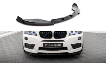 Voorspoiler BMW X3 M-Pack F25 2010 - 2014 Maxton Glans Zwart, Ophalen of Verzenden, Nieuw