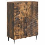 vidaXL Dressoir Gerookt eiken 66 x 34,5 x 89,5 cm Bewerkt, Verzenden, Nieuw, Overige houtsoorten, Minder dan 50 cm