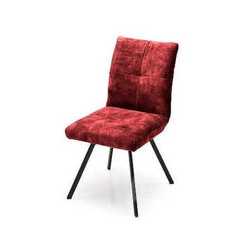 Eetkamerstoel Flora - eetkamerstoelen - Rood, Nieuw, Rood, Stof
