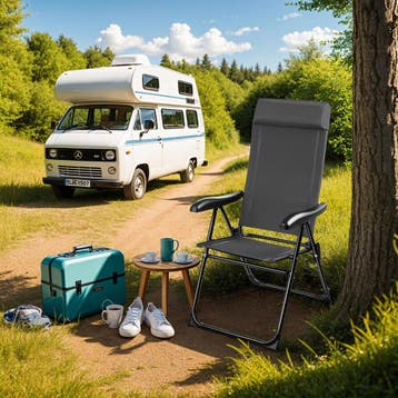Inklapbare campingstoel Müritz met hoofdkussen, aluminium, Caravans en Kamperen, Verzenden, Nieuw