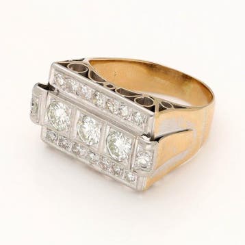 Ring - 18 karaat Geel goud Diamant (Natuurlijk) - Diamant -, Nieuw