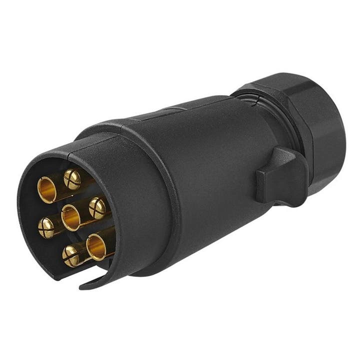 ProPlus 7-polige aanhangwagenstekker - metaal - kabelscho..., Auto diversen, Aanhangwagen-onderdelen, Nieuw, Ophalen of Verzenden