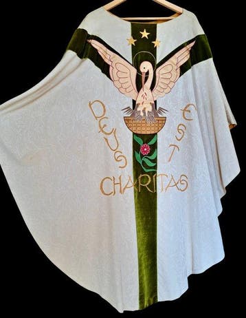 Chasuble Kazuivel - Kerk Liturgische Gewaad - Brokaat, Antiek en Kunst