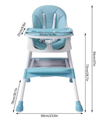 2-in-1 Baby Eetstoel met Verstelbaar Blad en Voetsteun, Verzenden, Nieuw