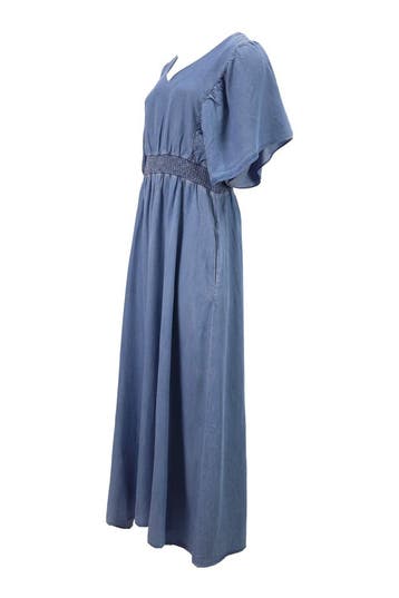 Geisha Jurk in maat L Blauw, Geisha, Verzenden, Zo goed als nieuw, Blauw