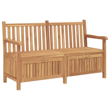 vidaXL Tuinbank met opslag 150 x 60 x 90 cm Massief Teakhout, Verzenden, Nieuw