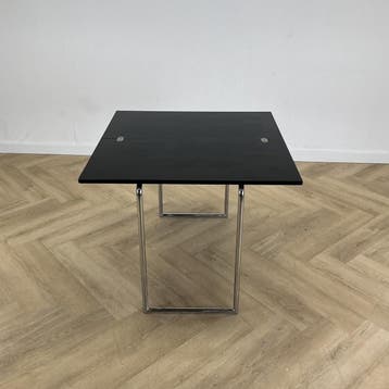 Thonet B 109 design klaptafel, bruin - chroom, Ophalen of Verzenden, Gebruikt