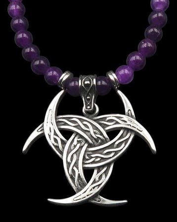 Amethist - Ketting Viking - Drie horens van Odin - Gave van