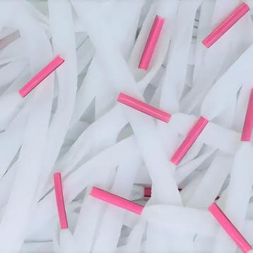 Custom veters - Wit Fuchsia Roze • 120  cm x 8 mm, Ophalen of Verzenden, Nieuw