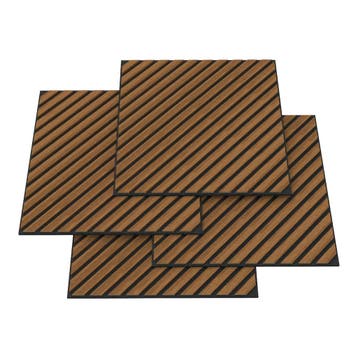 Akoestisch wandpaneel Vang 4-delig set 1,44 m² diagonaal tea, Verzenden, Nieuw