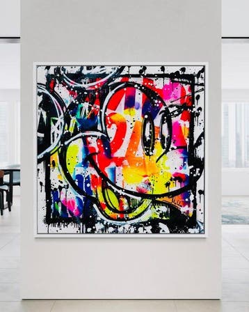 Mikko - Mickey Mouse Face On Frame - XXL (NO RESERVE!), Antiek en Kunst