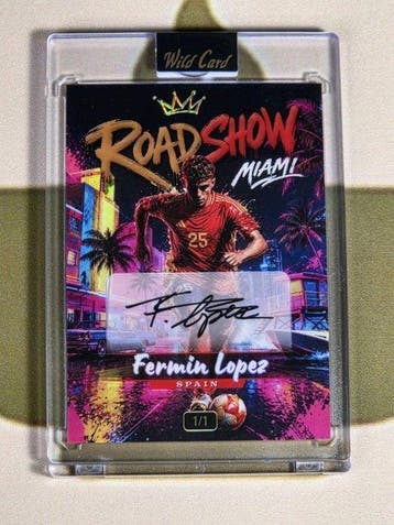 Wild Card Road Show Miami Fermin Lopez Gesigneerde kaart,, Nieuw