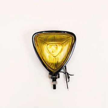 Koplamp | Triangle | Zwart| Geel | 60s Style, Motoren, Verzenden, Nieuw