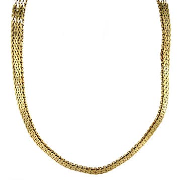 Gouden vossenstaart collier 14 krt, Ophalen of Verzenden, Nieuw