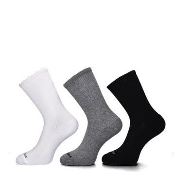 Skechers 3-Pack Crew sokken voor heren in het Wit, Verzenden, Wit, Overige typen, Nieuw