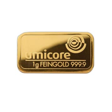 Goudbaar 1 gram Umicore, Verzenden