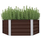 vidaXL Plantenbak verhoogd 129x129x45 cm gegalvaniseerd, 100 cm of meer, Verzenden, Nieuw, Metaal