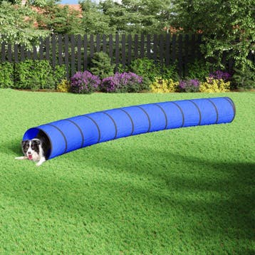 vidaXL Hondentunnel Ø 55x500 cm polyester blauw, Verzenden, Nieuw