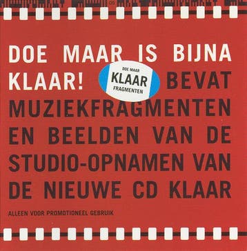 cd single card - Doe Maar - Doe Maar Is Bijna Klaar!, Verzenden, Zo goed als nieuw, Nederlandstalig