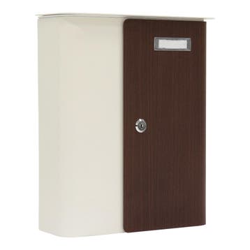 Rottner Brievenbus Splashy  Wit met Houtlook Deur, Verzenden, Nieuw