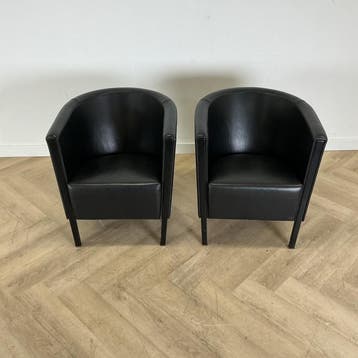 Complete set van 2 stuks Moroso Novecento chair van Antonio, Huis en Inrichting, Stoelen, Ophalen of Verzenden, Gebruikt, Zwart